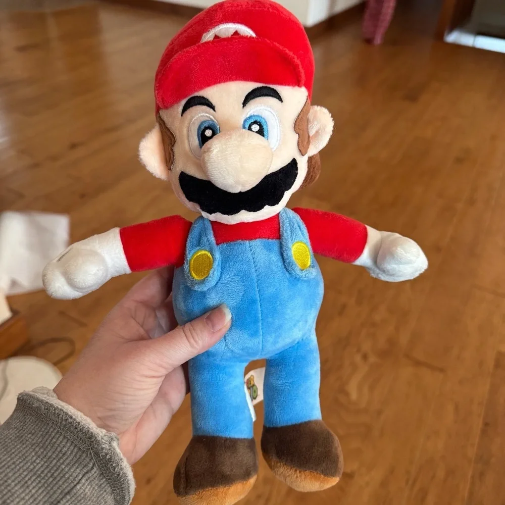 Nintendo Super Mario Plush Stuffed Toy 12” 2023 Blue Overalls Red Hat 12” Doll